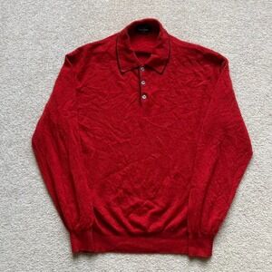 Orange Neiman Marcus Made in Italy 100% Cashmere Sweater Medium‎